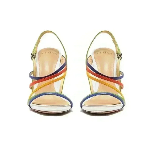 ALEXANDRE BIRMAN Strappy Leather Slingback Mult—Color Sandals - Picture 8 of 16